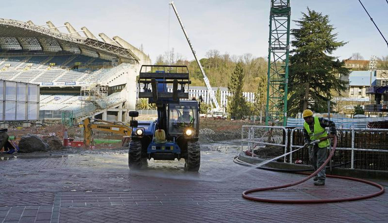 Las obras de Anoeta, a buen ritmo