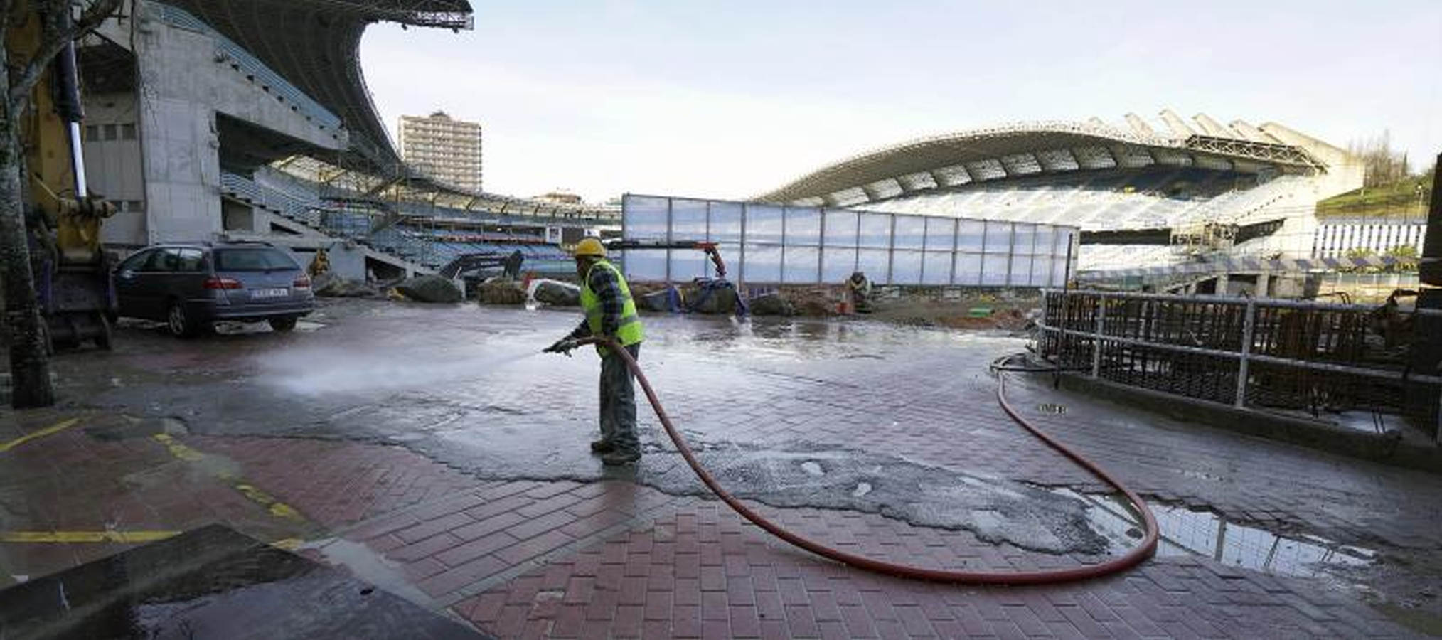 Las obras de Anoeta, a buen ritmo