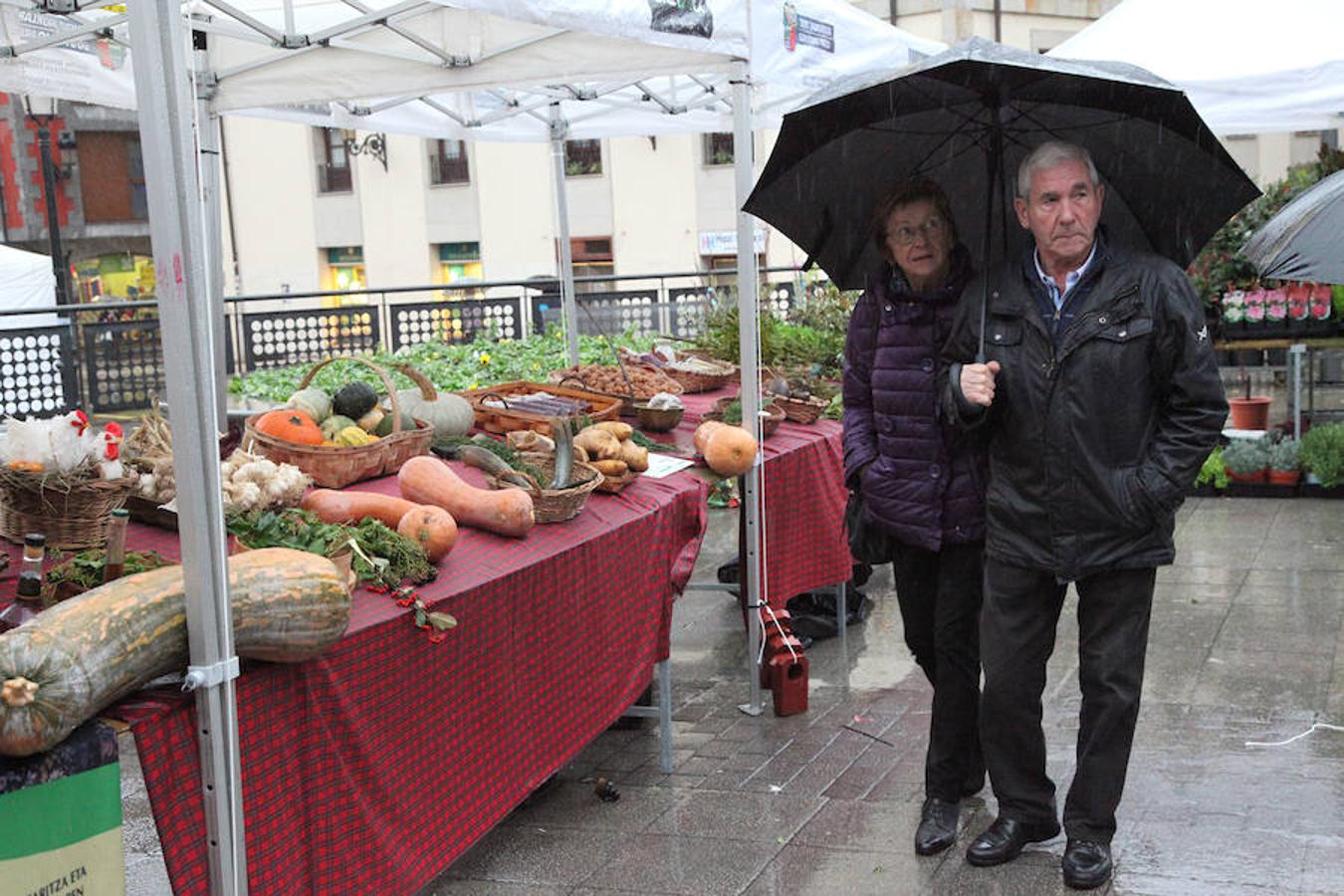 El mercado extraordinario de Navidad sufre los embates de un tiempo muy desapacible