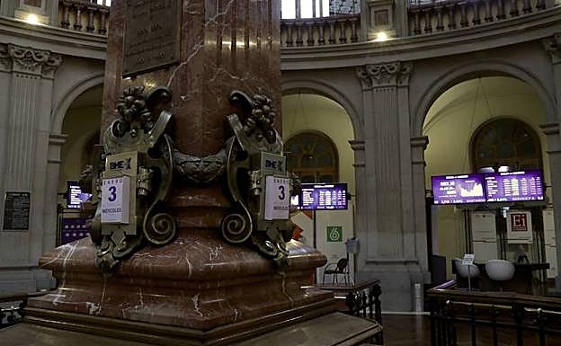 Vista general de la Bolsa de Madrid. 