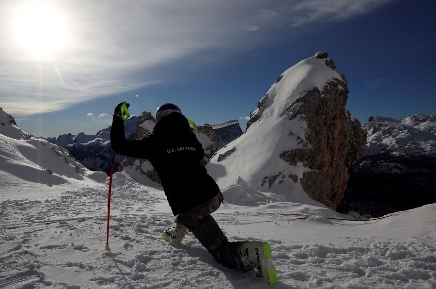 La esquiadora estadounidense entrena estos días en Cortina d'Ampezzo con la mente puesta en la celebración de los próximos Juegos Olímpicos de invierno