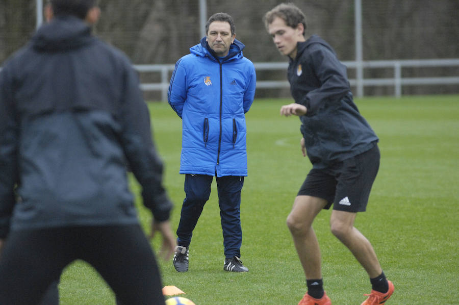 La Real ha efectuado este viernes por la mañana en Zubieta su penúltimo entrenamiento antes de enfrentarse al Celta. Mañana la plantilla se ejercitará a la misma hora y en el mismo escenario. 