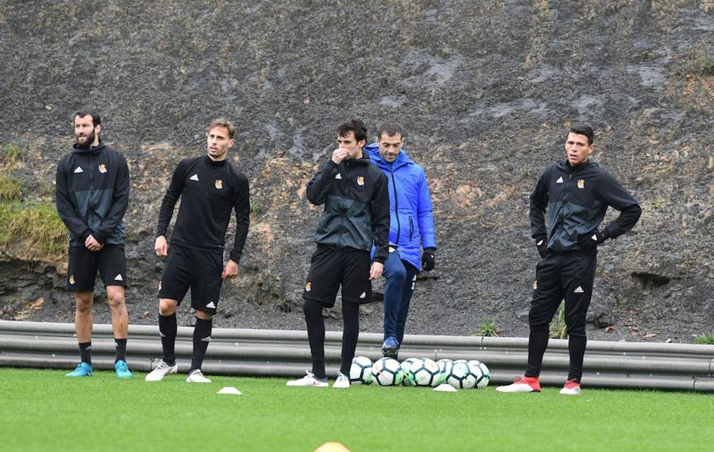Entrenamiento de la Real Sociedad en Zubieta, en imágenes