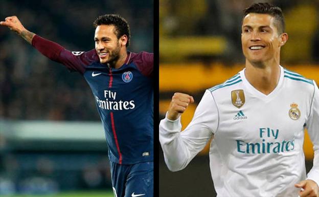 Ronaldo y Neymar, duelo de titanes en el Madrid-PSG.