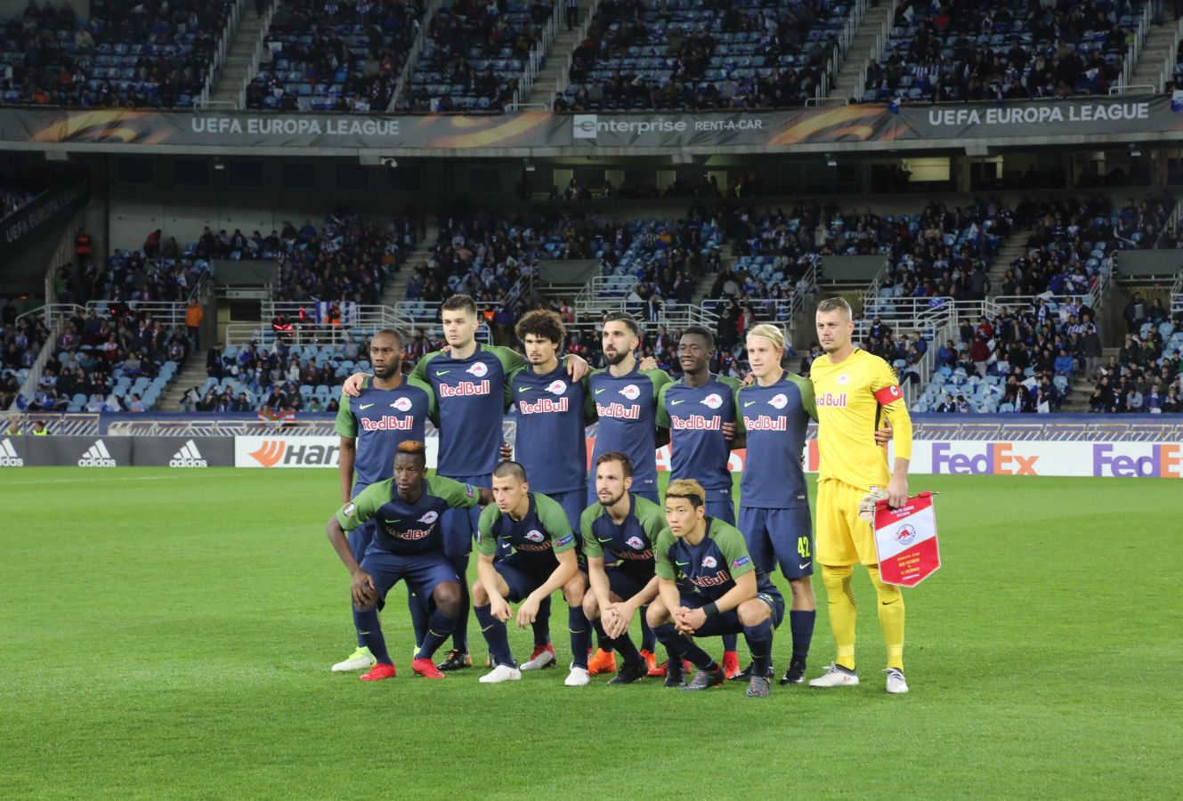 El partido entre la Real Sociedad y el Salzburgo en Anoeta, en imágenes