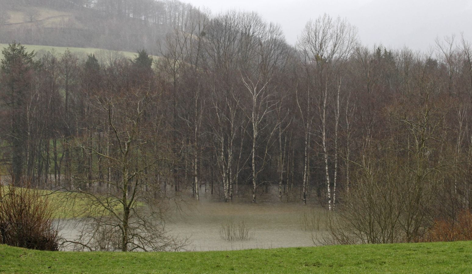 Inundaciones puntuales de los ríos guipuzcoanos tras las intensas lluvias de los últimos días. 