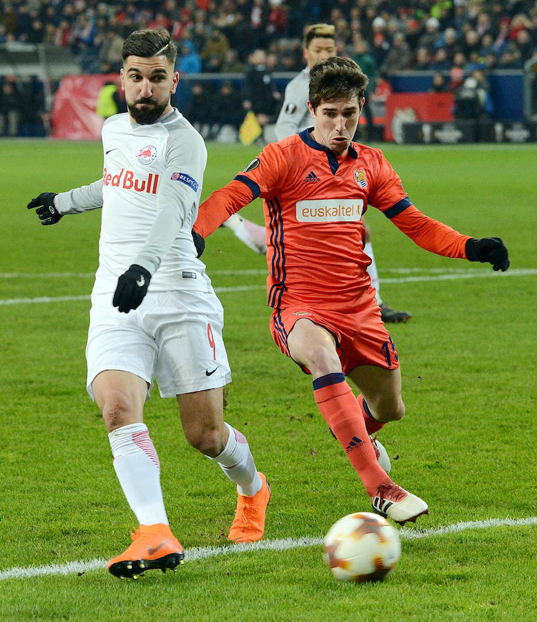 Emoción en el Salzburgo - Real Sociedad con la presencia de casi dos mil aficionados realistas en las gradas