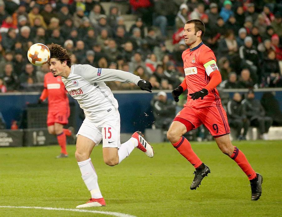 Emoción en el Salzburgo - Real Sociedad con la presencia de casi dos mil aficionados realistas en las gradas