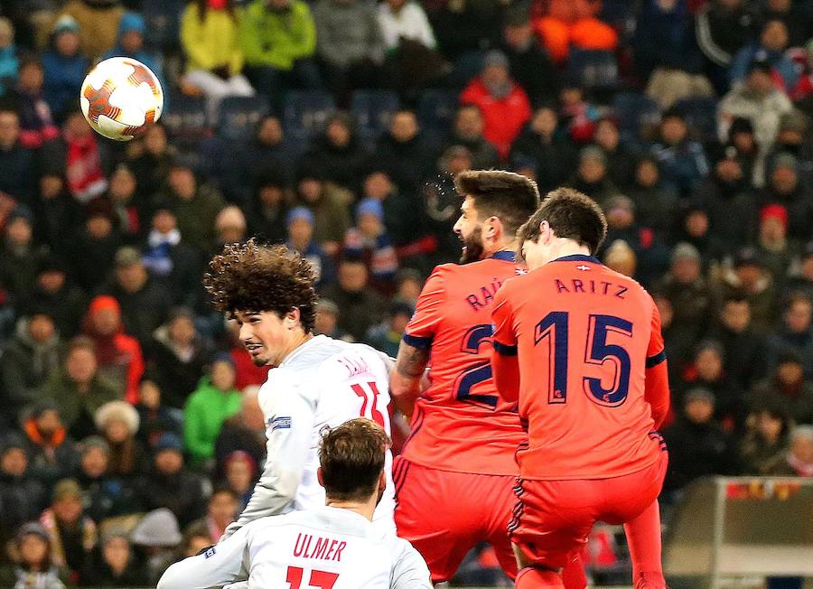 Emoción en el Salzburgo - Real Sociedad con la presencia de casi dos mil aficionados realistas en las gradas