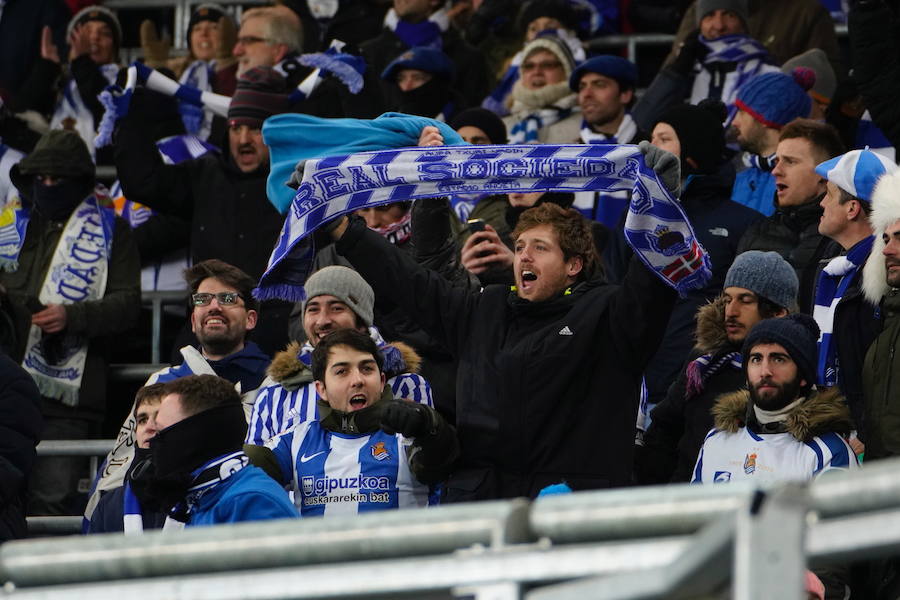 Emoción en el Salzburgo - Real Sociedad con la presencia de casi dos mil aficionados realistas en las gradas