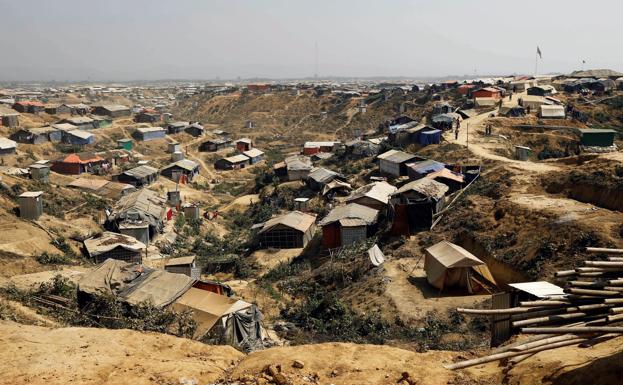 Campamento rohinyá en Bangladés.