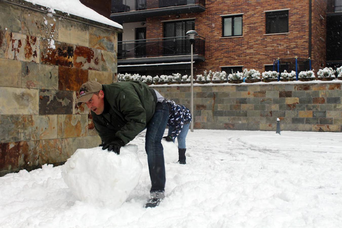 La localidad de Buruntzaldea ha amanecido bajo un manto blanco