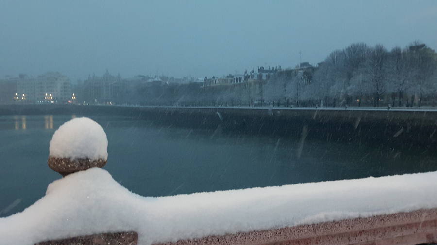 La nieve ha teñido de blanco la ciudad
