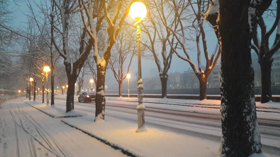 La nieve ha teñido de blanco la ciudad