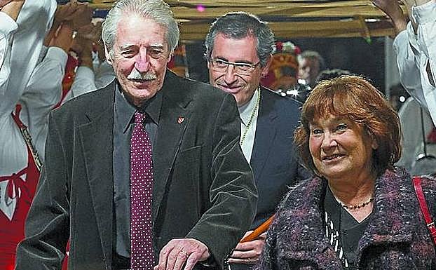Urbeltz y Arregi, en el acto de la Medalla de Oro de 2015. 