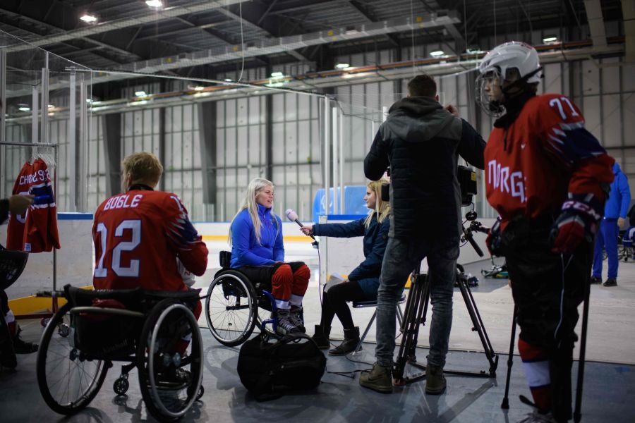 Este fin de semana ha habido pruebas de hockey hielo, curling, snowboard y esquí de fondo. 