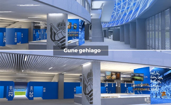 Algunos de los nuevos espacios del interior de Anoeta. 