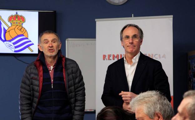 Satrustegi y Gorriz, durante el taller.