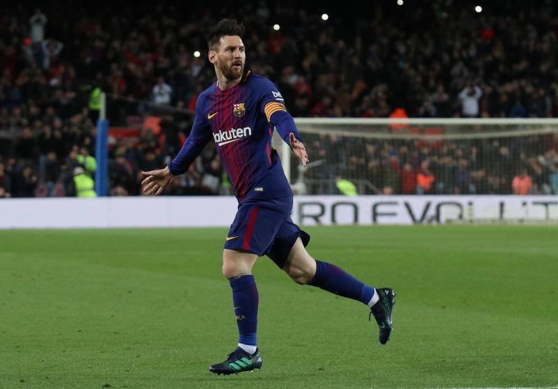 Leo Messi, celebrando uno de sus goles frente al Leganés