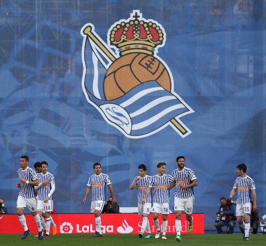 El equipo txuri-urdin se reencuentra con las buenas sensaciones tras esta goleada en Anoeta