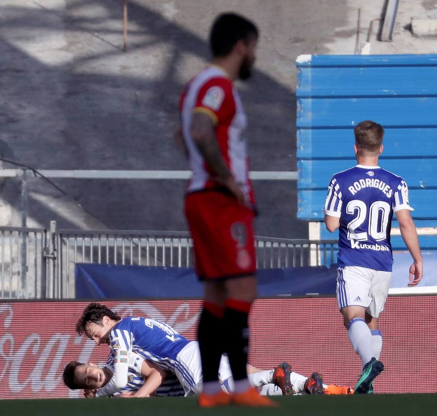El equipo txuri-urdin se reencuentra con las buenas sensaciones tras esta goleada en Anoeta