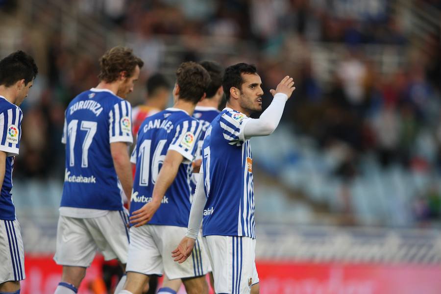 El equipo txuri-urdin se reencuentra con las buenas sensaciones tras esta goleada en Anoeta