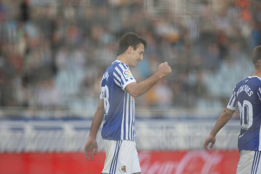 El equipo txuri-urdin se reencuentra con las buenas sensaciones tras esta goleada en Anoeta