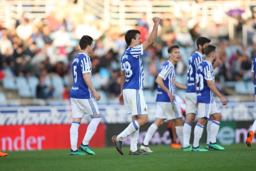 El equipo txuri-urdin se reencuentra con las buenas sensaciones tras esta goleada en Anoeta