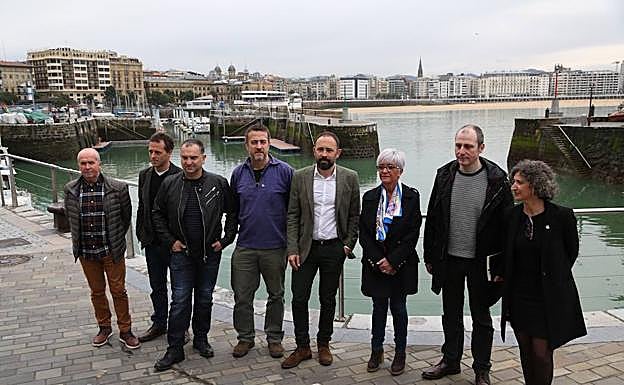 Presentación de la reconstrucción de la nao Victoria, este viernes en San Sebastián. 