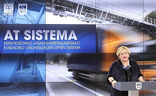 Aintzane Oiarbide, en una comparecencia de hace una semanas. 
