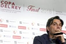 Vincenzo Montella, durante su conferencia de prensa previa a la final. 