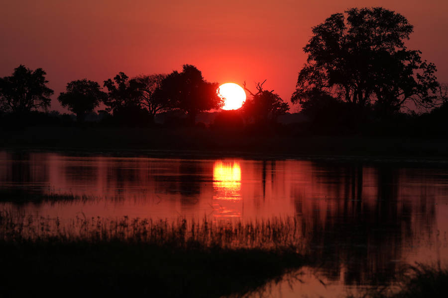 El delta del río Okavango es Patrimonio Mundial. Ejemplo único de interacción de procesos climáticos, hidrológicos y biológicos, se sitúa al noroeste de Botswana y está formado por una planicie de pantanos permanentes y praderas que se inundan de manera estacional. Se trata de un complejo de zonas húmedas prácticamente intacto. Es uno de los pocos sistemas de deltas interiores del mundo que carece de desembocadura al mar.