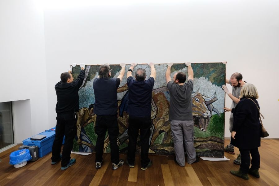 El museo recibe en depósito de la Colección BBVA 'El sembrador', cuya puesta a punto se realizará ante el público a partir del próximo martes