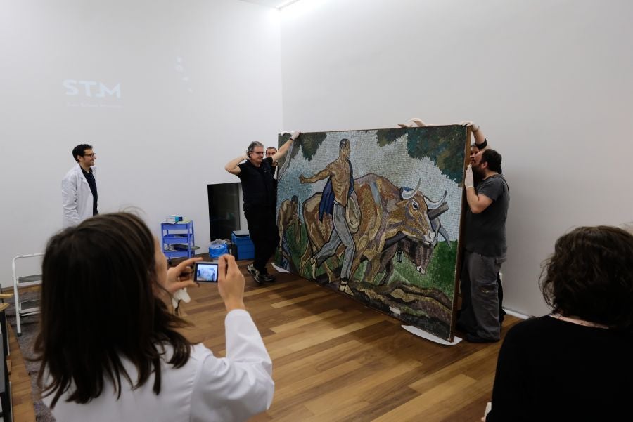 El museo recibe en depósito de la Colección BBVA 'El sembrador', cuya puesta a punto se realizará ante el público a partir del próximo martes