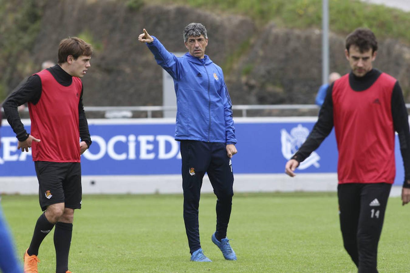 El equipo txuri-urdin se ha ejercitado con la baja de Héctor Moreno y la novedad de Le Normand 