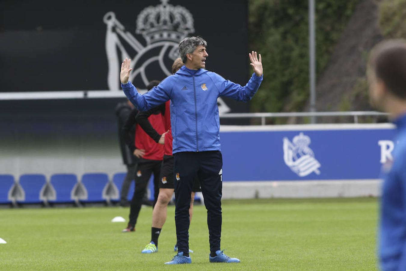 El equipo txuri-urdin se ha ejercitado con la baja de Héctor Moreno y la novedad de Le Normand 