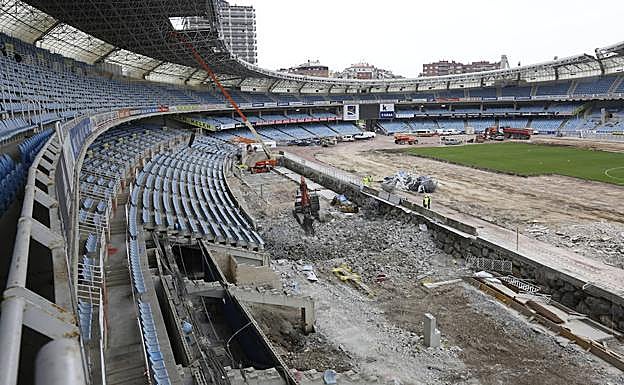 Galería. Las obras de Anoeta avanzan a buen ritmo.