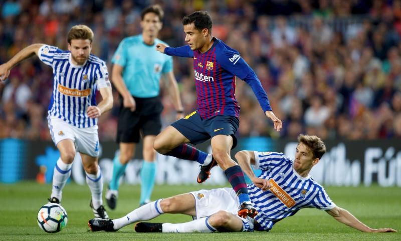 La Real Sociedad se enfrenta al Barcelona en la última jornada de la Liga. 