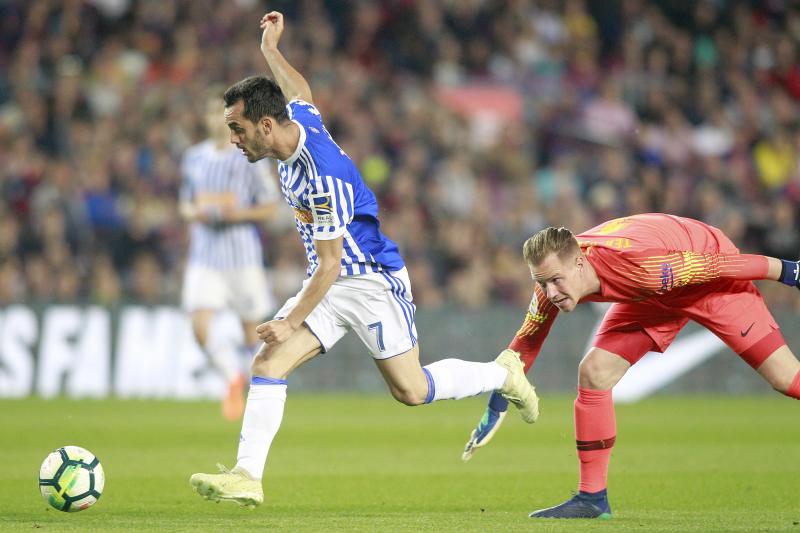 La Real Sociedad se enfrenta al Barcelona en la última jornada de la Liga. 