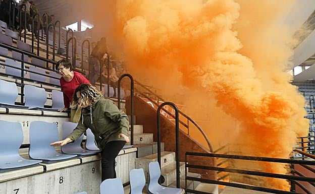 Un momento del simulacro.