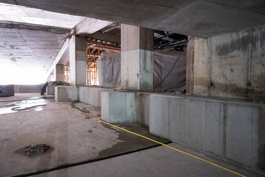 Ya se puede vislumbrar cómo se verán los partidos desde uno de los fondos del nuevo campo