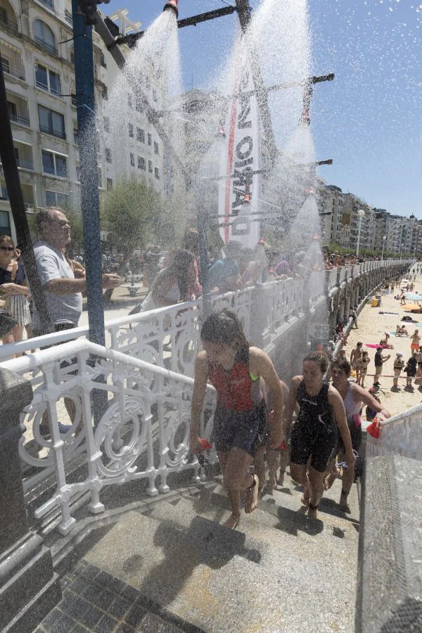 Elisabeth Ibazeta Ondarroa (33:25), María Boix Barcelona (33:29) y Maddi Marquet, se hacen con el podiio.