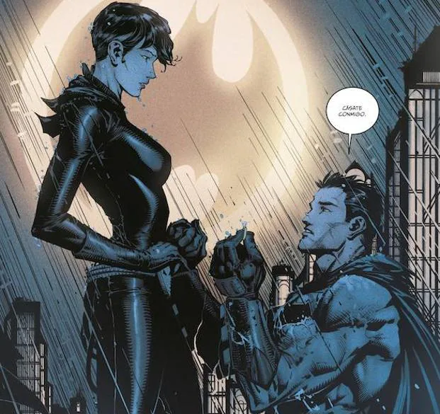 Batman le pide matromonio en el número 13 del relanzamiento de la serie. 