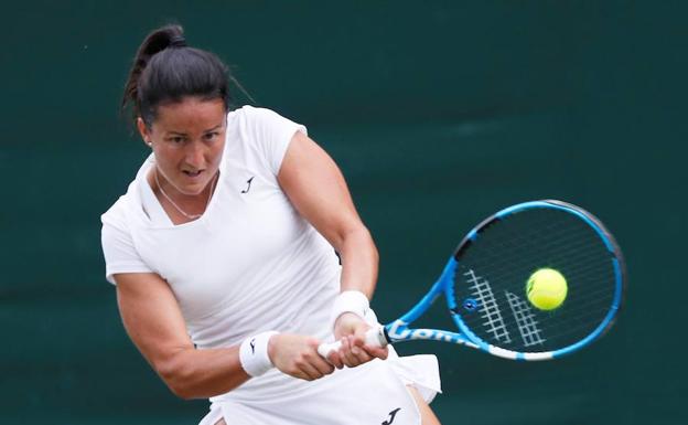 Lara Arruabarrena se despide de Wimbledon