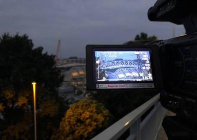 Imagen secundaria 1 - Reforma de Anoeta: La tercera cercha de Anoeta, en marcha