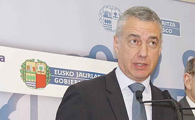 Urkullu, durante una comparecencia.