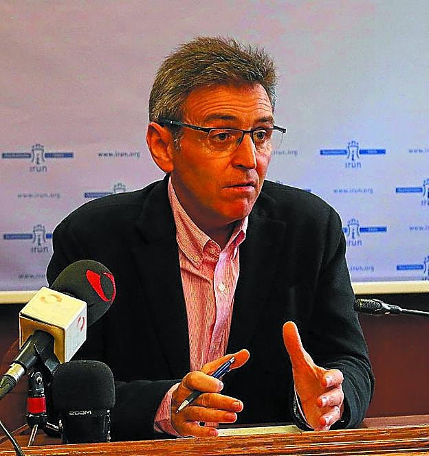Xabier Iridoy, portavoz de EAJ-PNV, en rueda de prensa.
