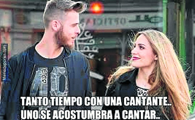 Marcado.  La actuación del portero De Gea en el Mundial ha provocado numerosas bromas, algunas vinculadas a su relación con Edurne.