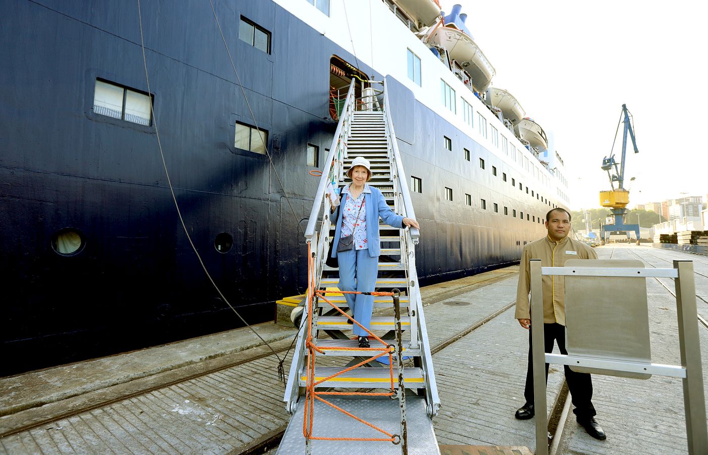 El lujoso Saga Pearl II ha atracado en el puerto de Pasaia este jueves 2 de agosto