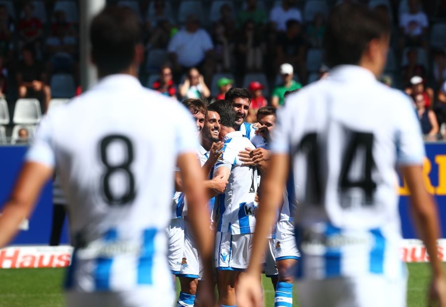 Los de Asier Garitano han arrancado un empate a uno en un partido marcado por el stado del césped, seco y con calvas, y especialmente por el debut de Theo Hernández, que ha jugado alrededor de media hora. 